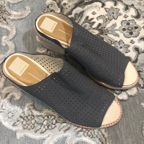 Dolce Vita Shoes - Dolce Vita perforated wedge peep toe heels